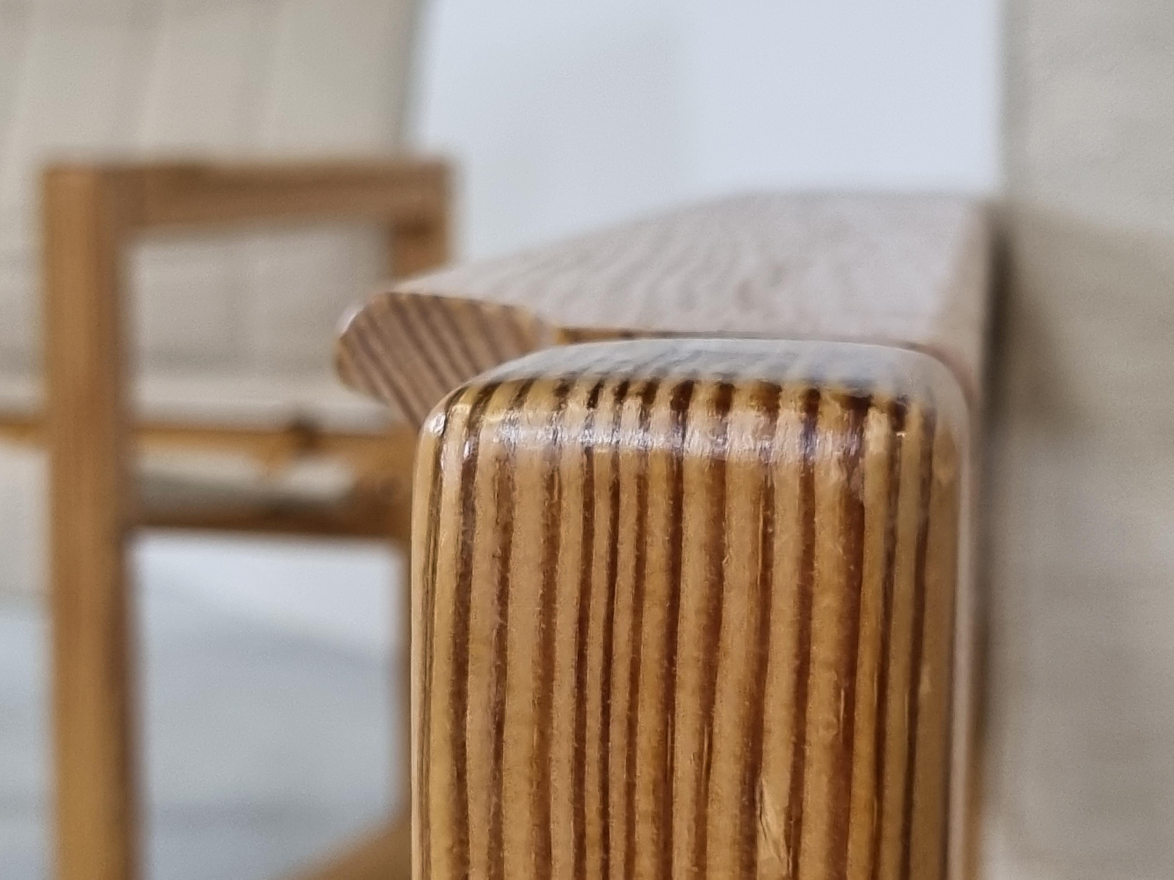 Charming pair of so called 'safari' armchairs designed by Karin Mobring for Ikea. The chair's model name is 'Diana'

Made from solild pine wood frames with fabric canvas upholstery.

A nice design feature are the leather straps at the