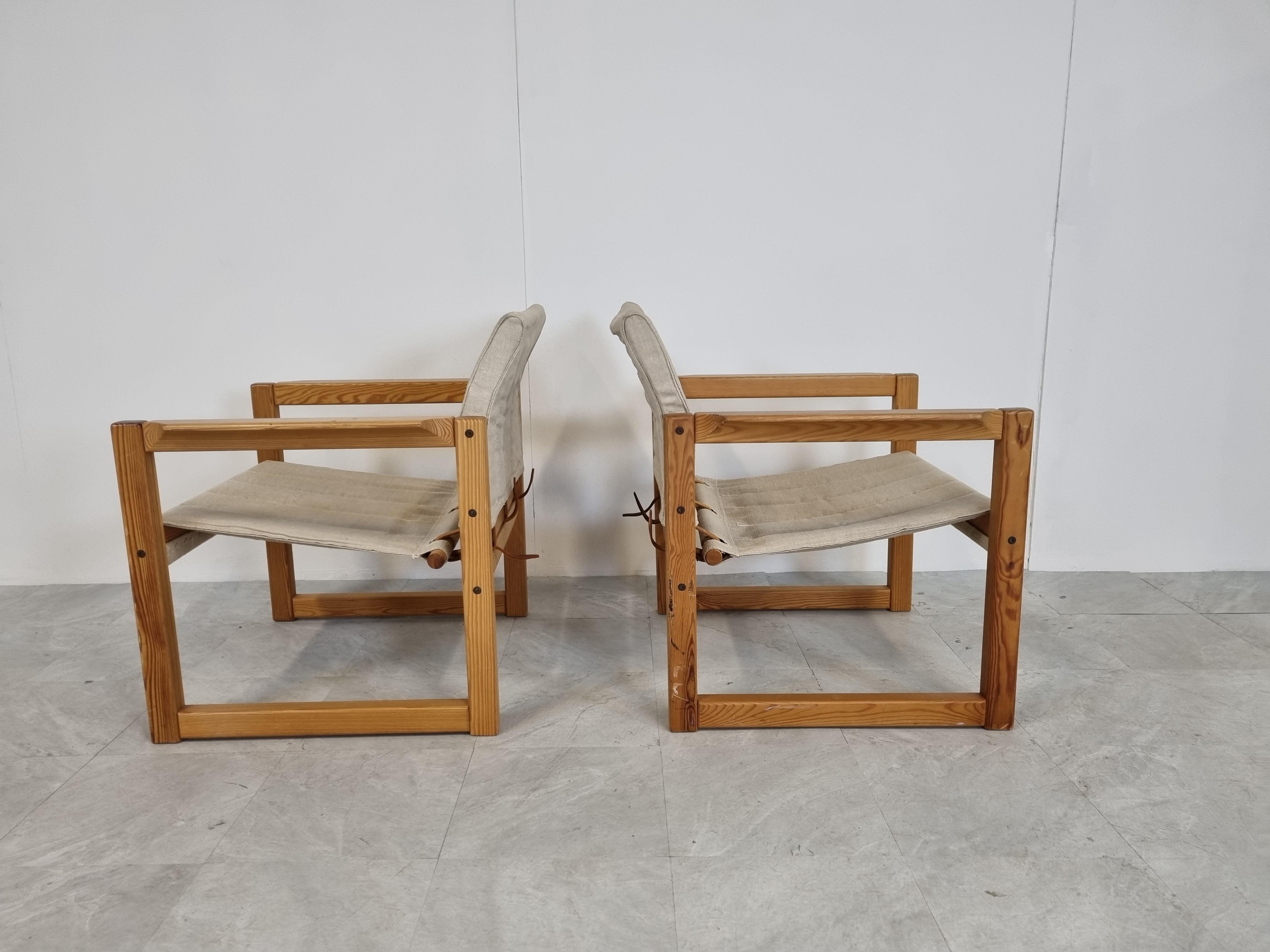 Swedish Pair of Diana Armchairs Designed by Karin Mobring for Ikea, 1970s