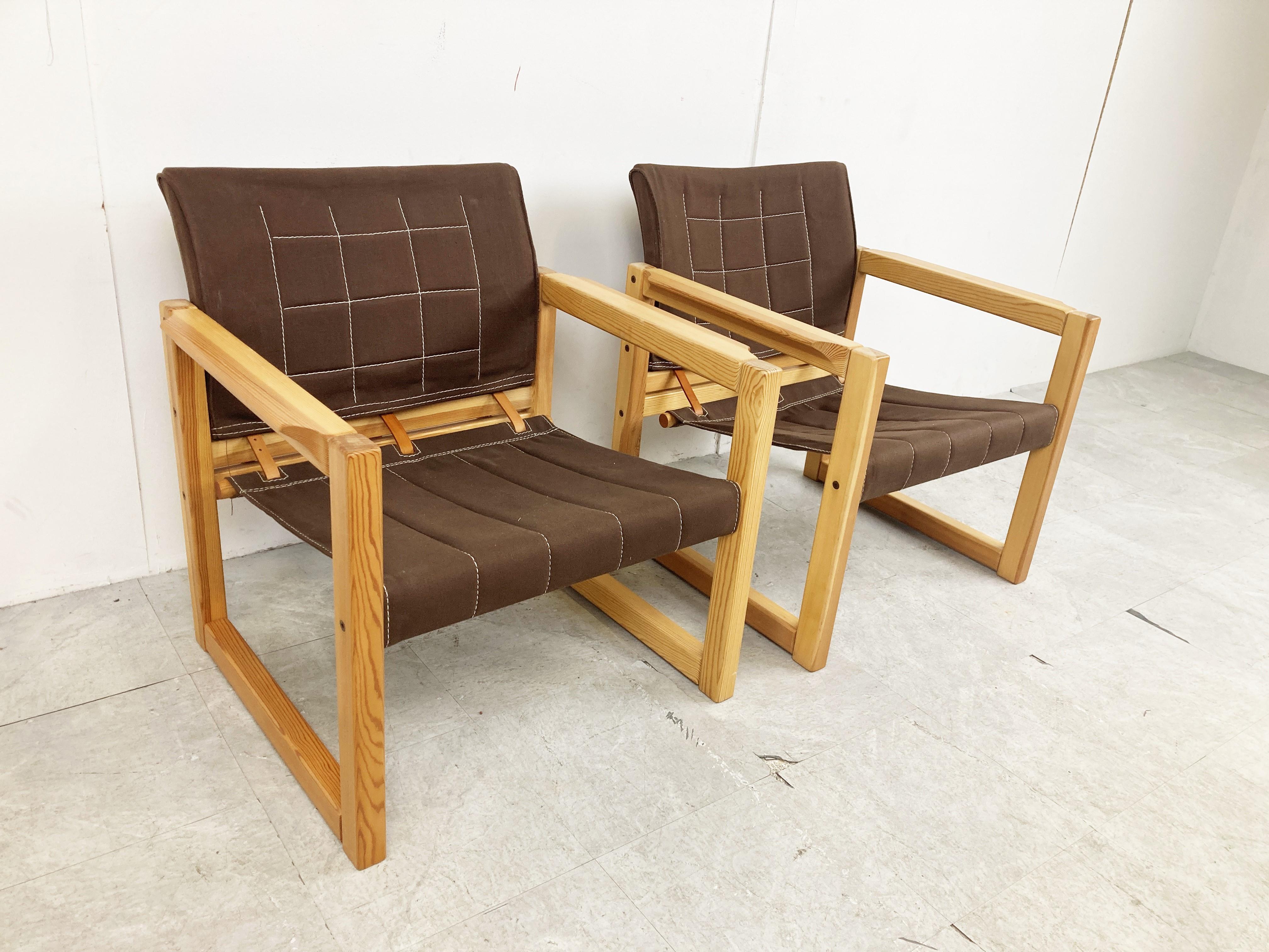 Swedish Pair of Diana Armchairs Designed by Karin Mobring for Ikea, 1980s For Sale