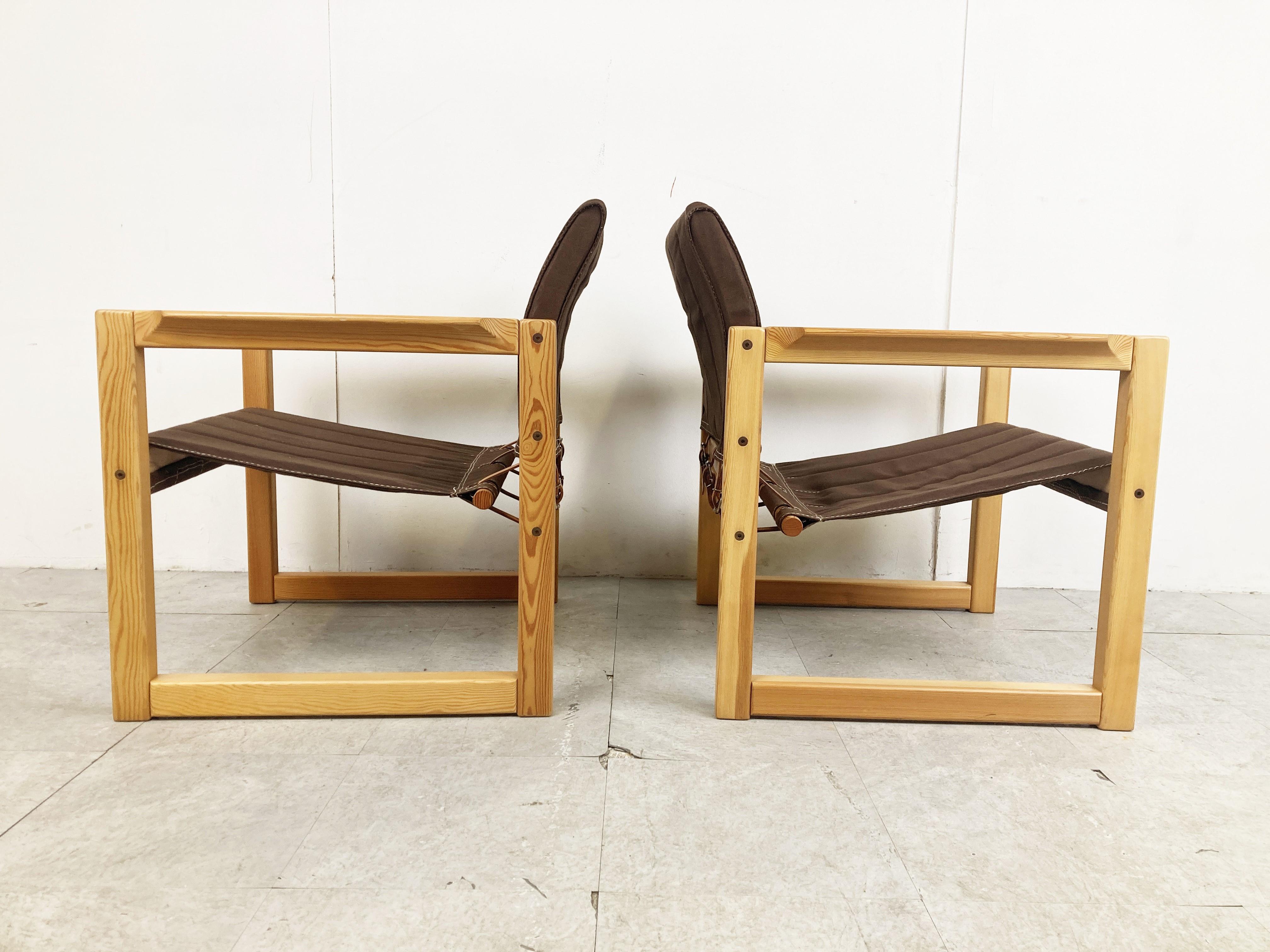Scandinave moderne Paire de fauteuils Diana conçus par Karin Mobring pour Ikea, années 1980 en vente