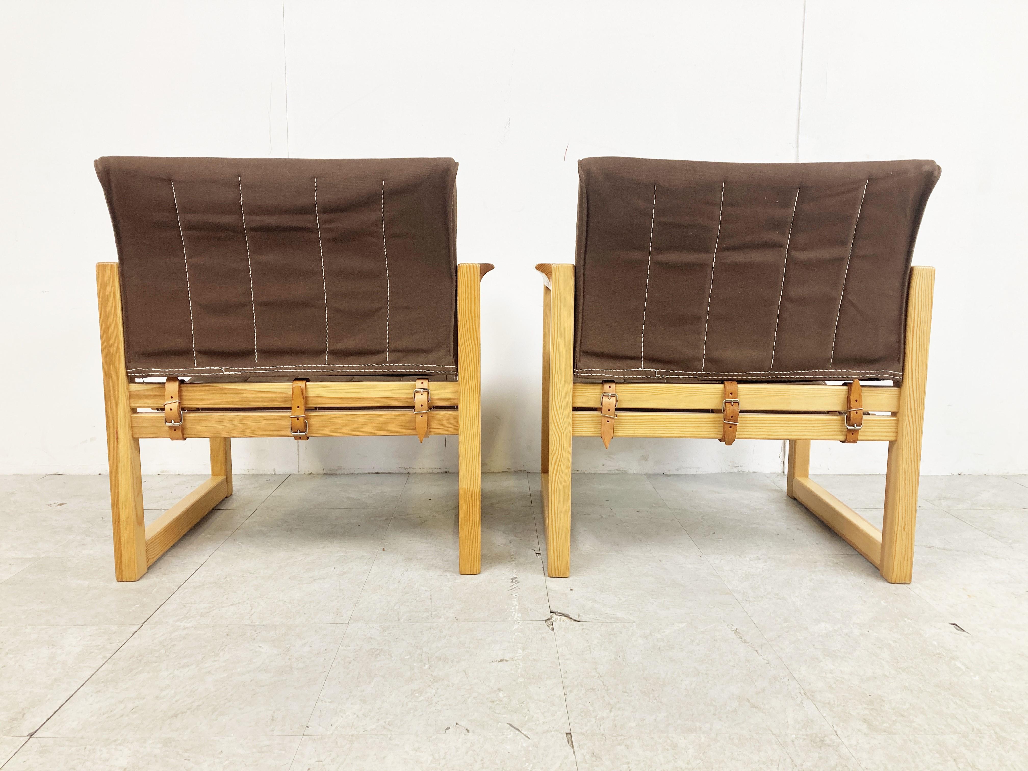 Late 20th Century Pair of Diana Armchairs Designed by Karin Mobring for Ikea, 1980s For Sale