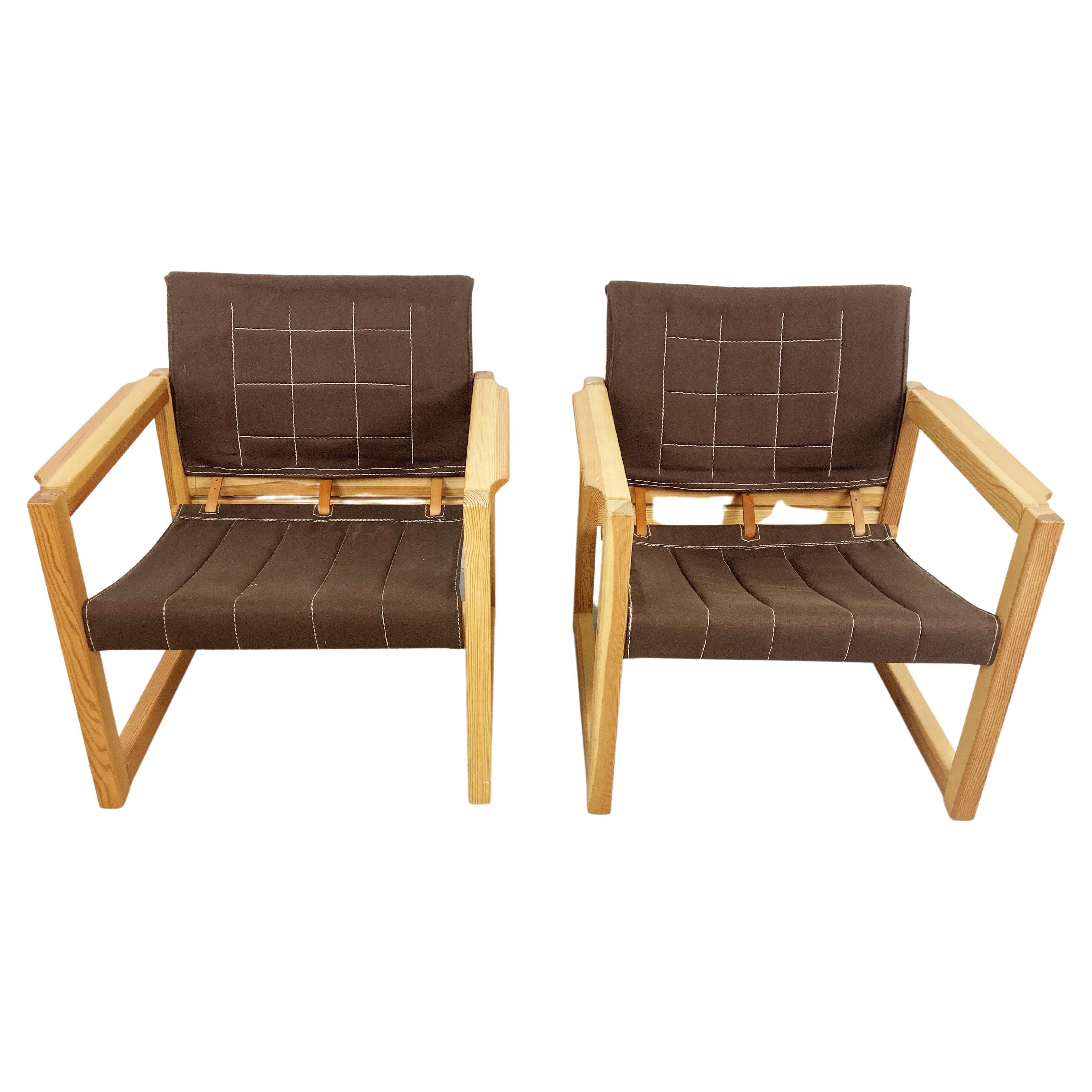 Pair of Diana Armchairs Designed by Karin Mobring for Ikea, 1980s For Sale