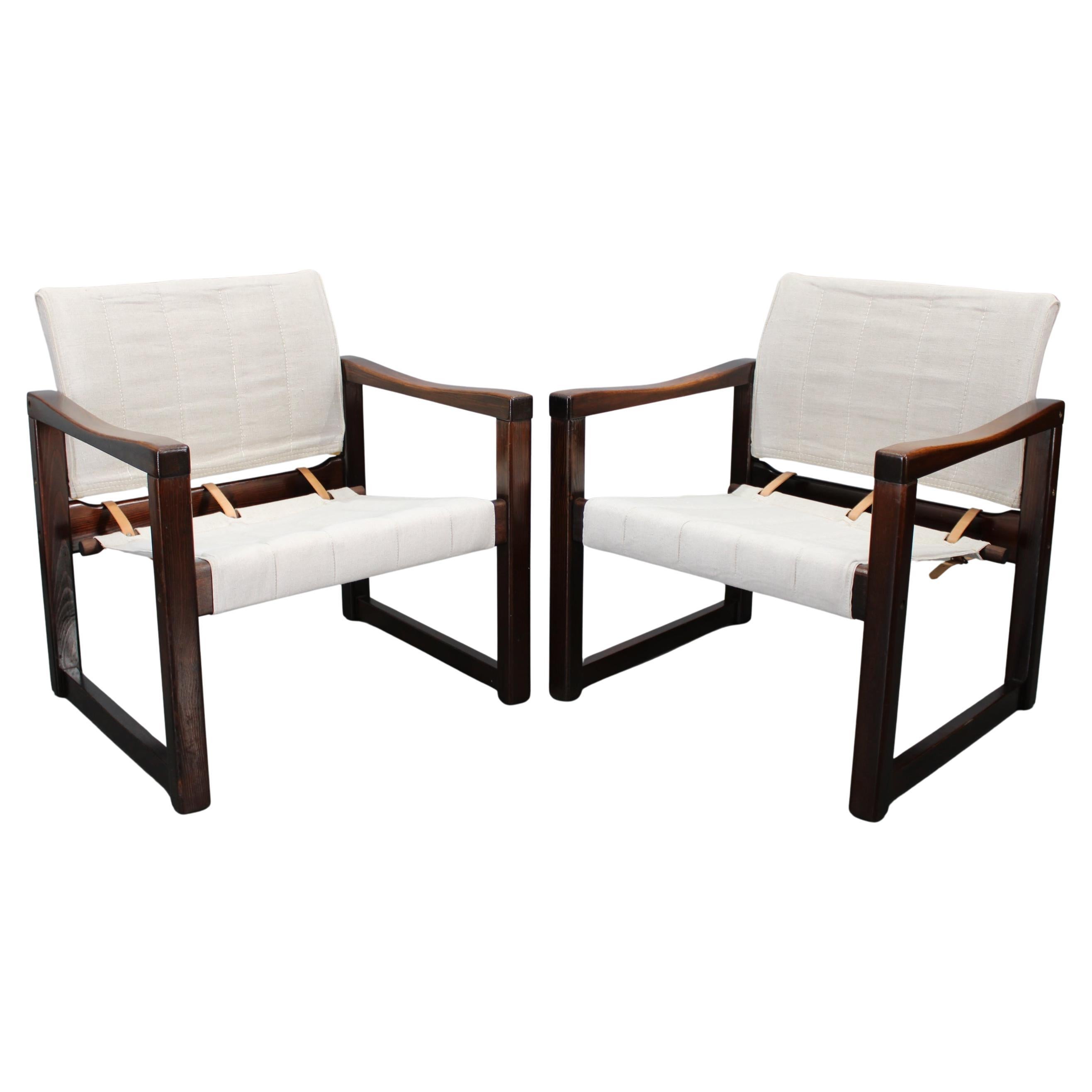 Pair of Diana Safari Chairs by Karin Mobring for IKEA, Sweden, 1970s For Sale