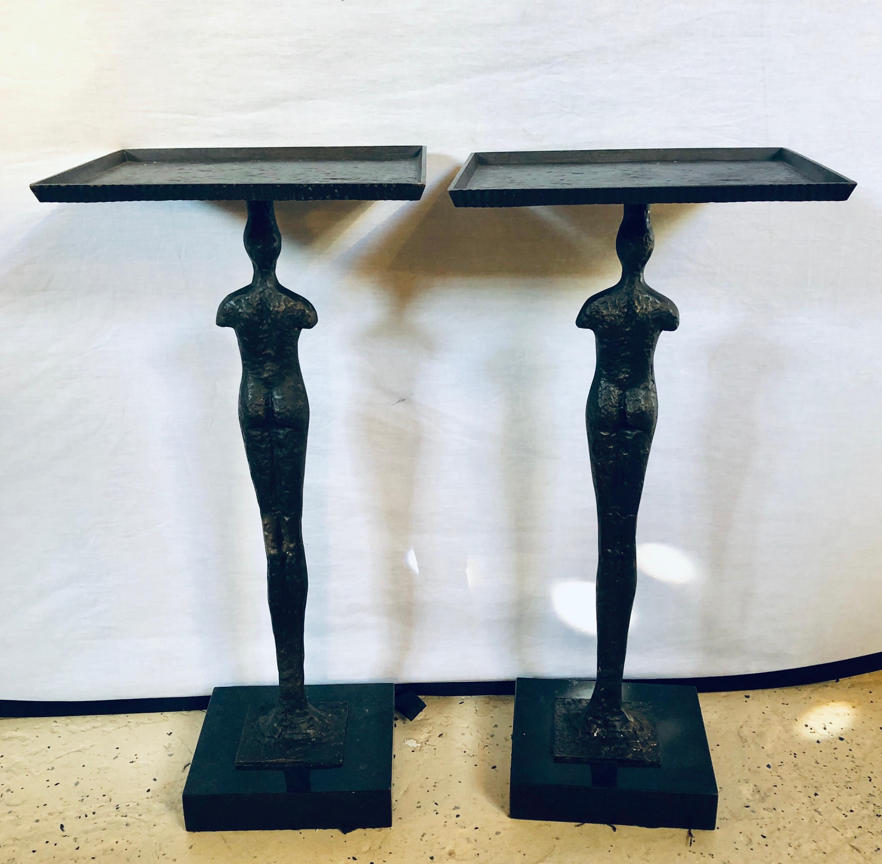 Pair of Diego Giacometti‎ Style Tray Stands (Moderne)