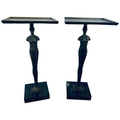 Pair of Diego Giacometti Style Tray Stands Pair of Diego Giacometti Style Tray Stands