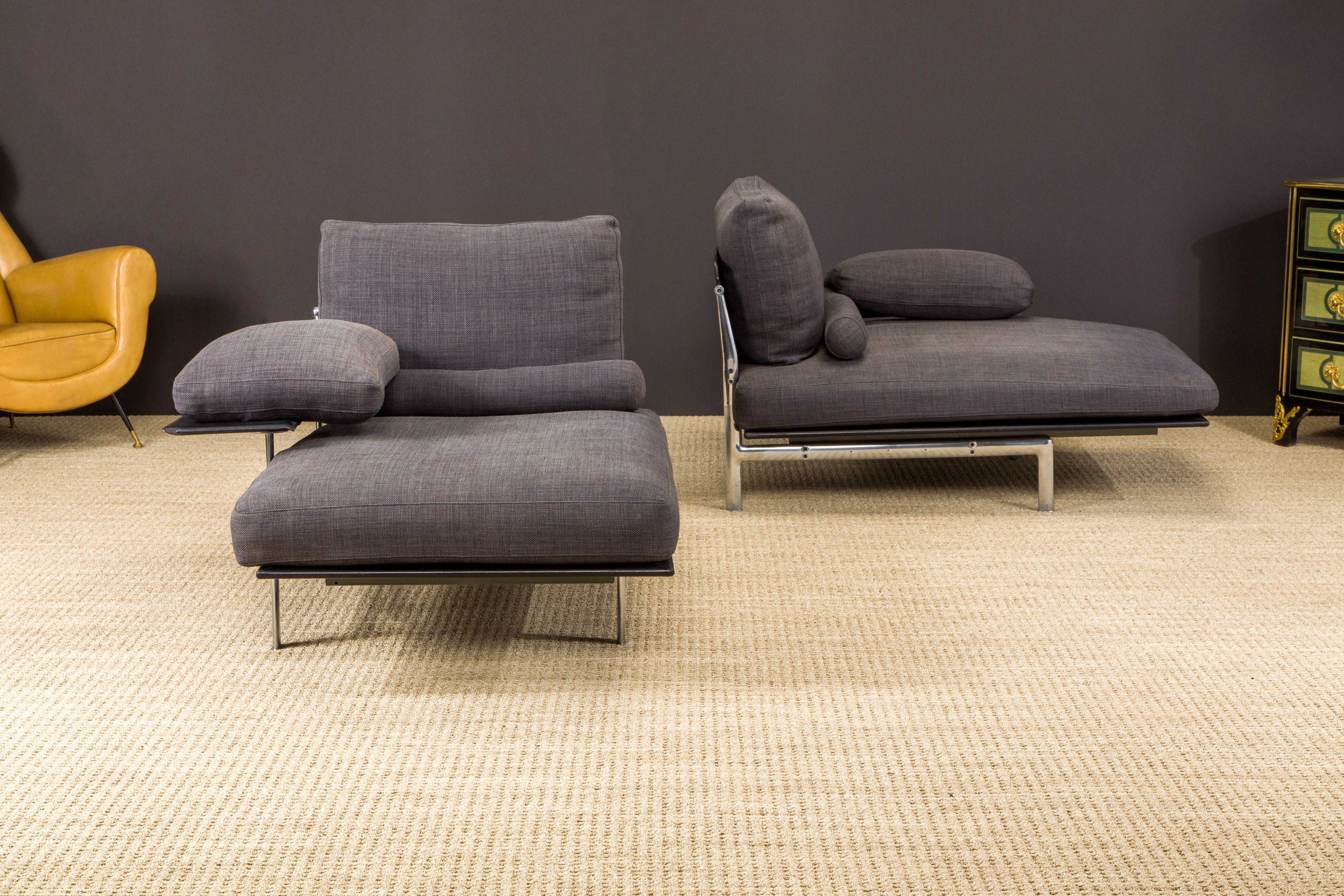 Contemporary Pair of 'Diesis' Chaise Lounges / Daybed by Paolo Nava for B&B Italia, Signed