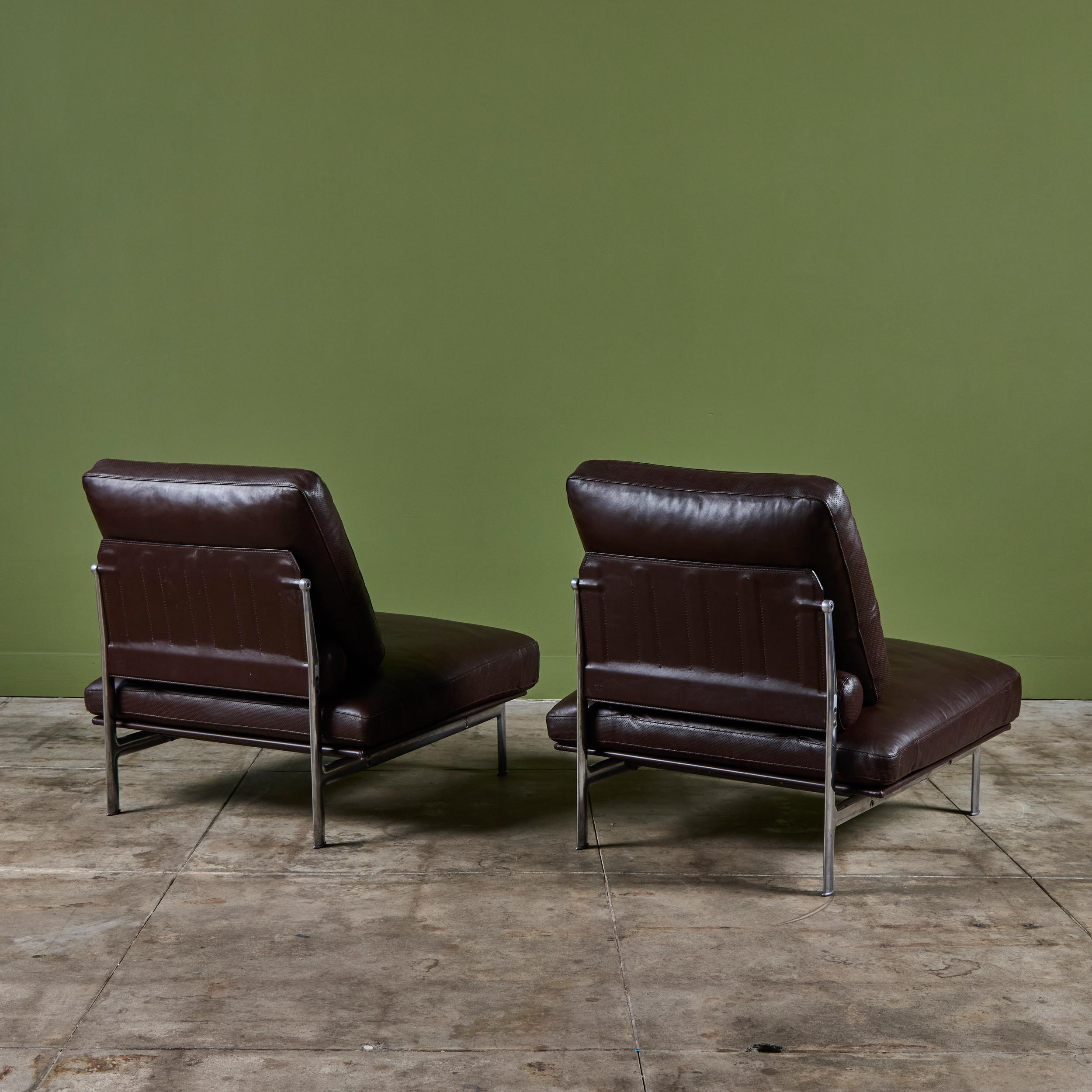 Paar 'Diesis'  Lounge-Stühle von Antonio Citterio & Paolo Nava für B&B Italia (Stahl) im Angebot