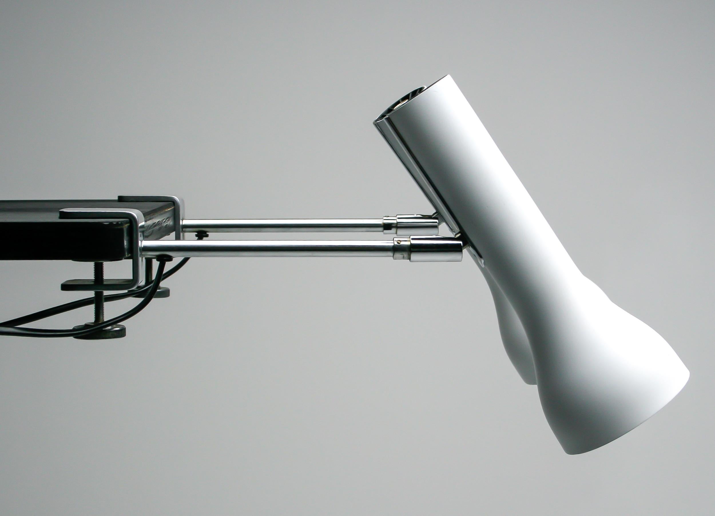Pair of Dieter Waeckerlin Clamp Spotlights, 1960s Swiss Modernist Design For Sale 4