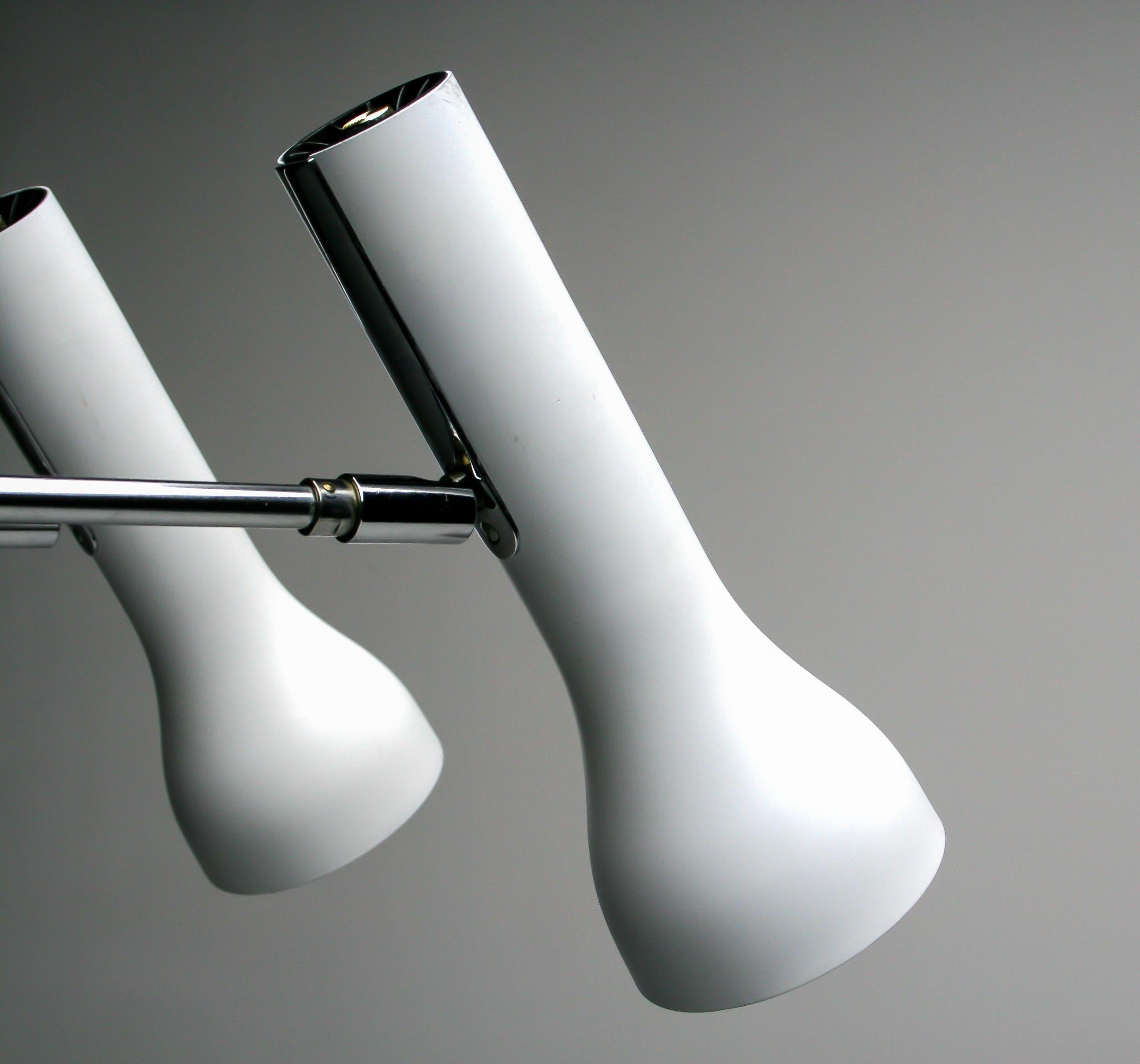 German Pair of Dieter Waeckerlin Clamp Spotlights, 1960s Swiss Modernist Design For Sale