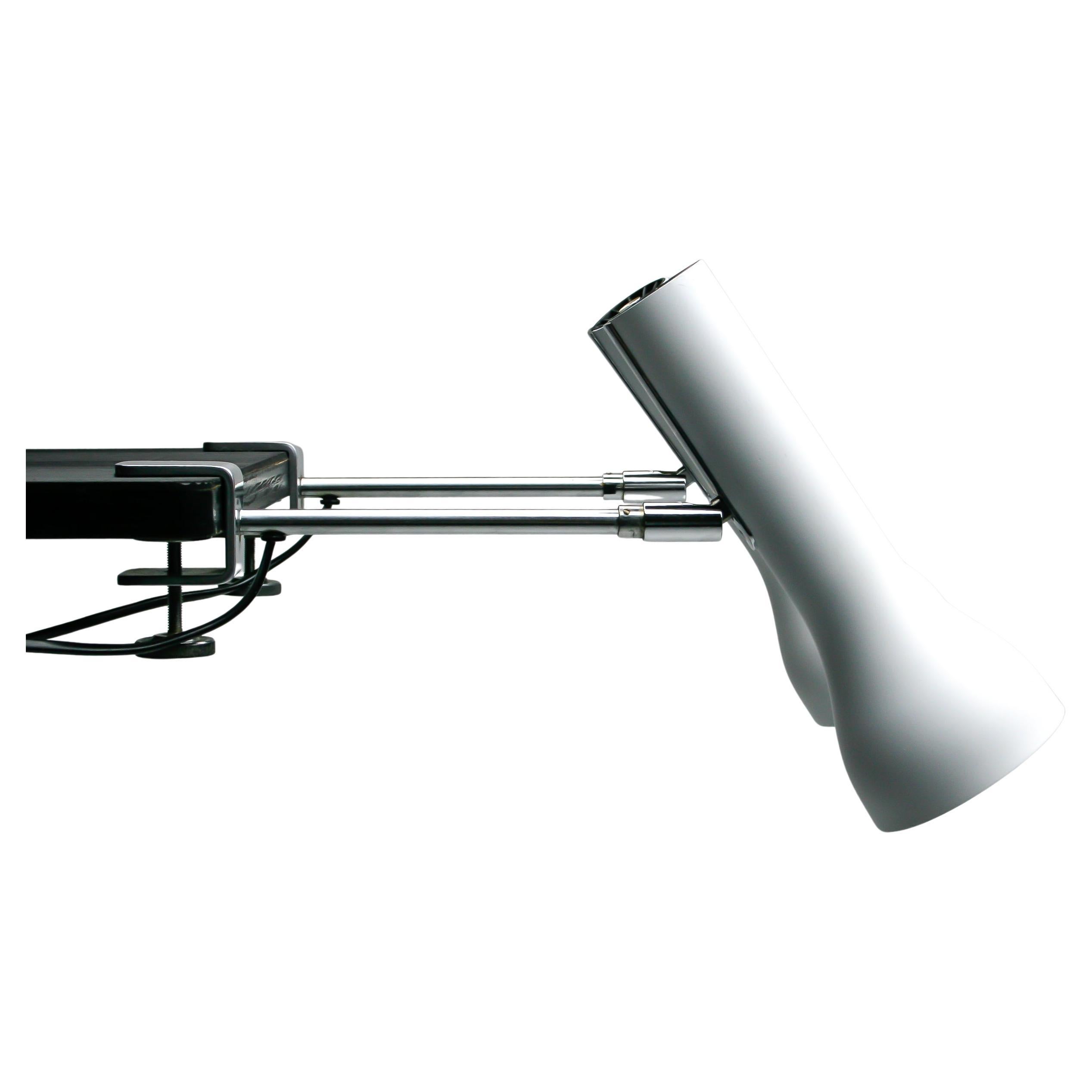 Pair of Dieter Waeckerlin Clamp Spotlights, 1960s Swiss Modernist Design For Sale
