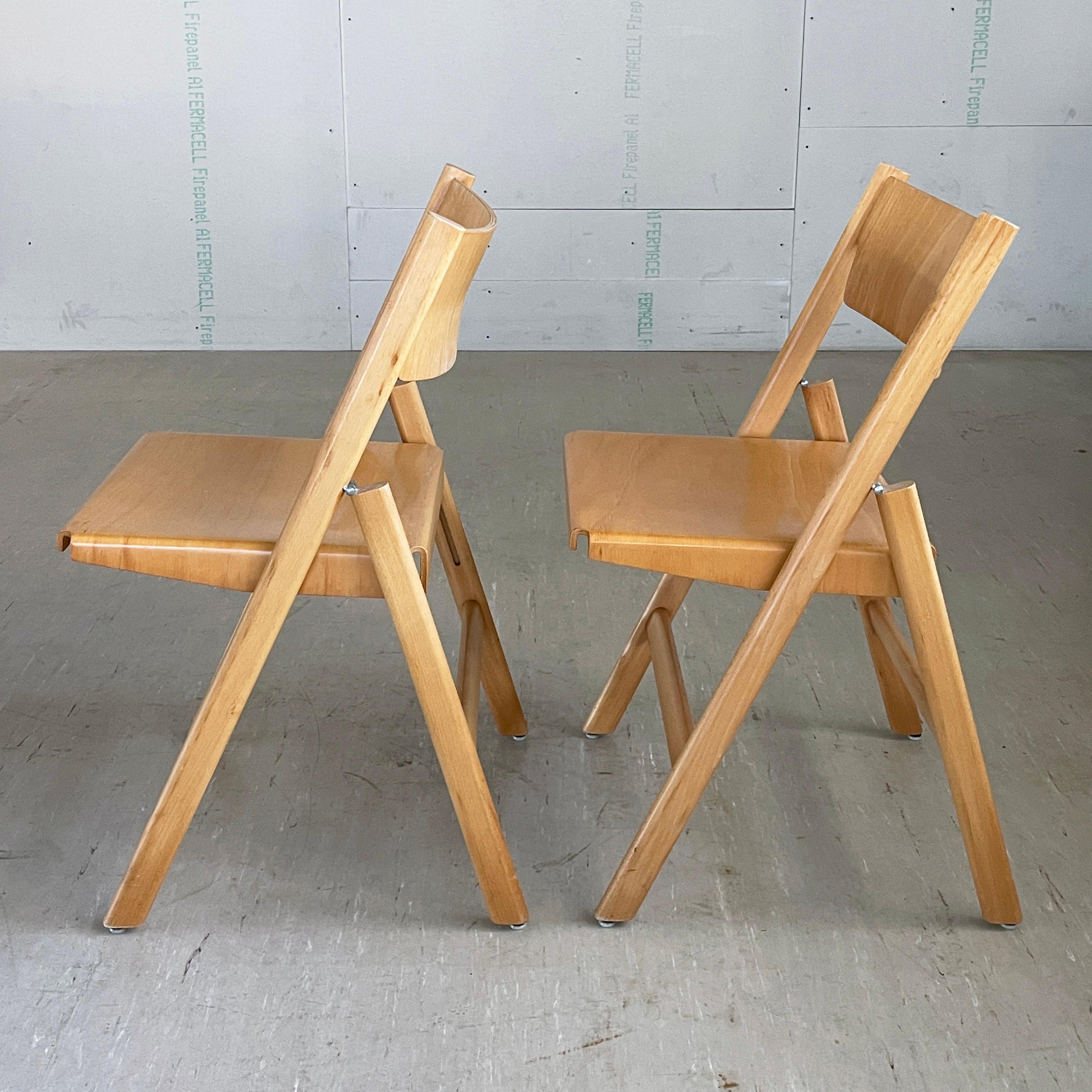 Pair of Dietiker & Co. Model 1901 FS Folding Chairs by Hans Eichenberger, 1966 For Sale 5
