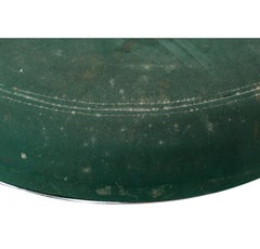 Pair of Dillingham "Horseshoe" Cantilevered Forest Green & Metal Barstools