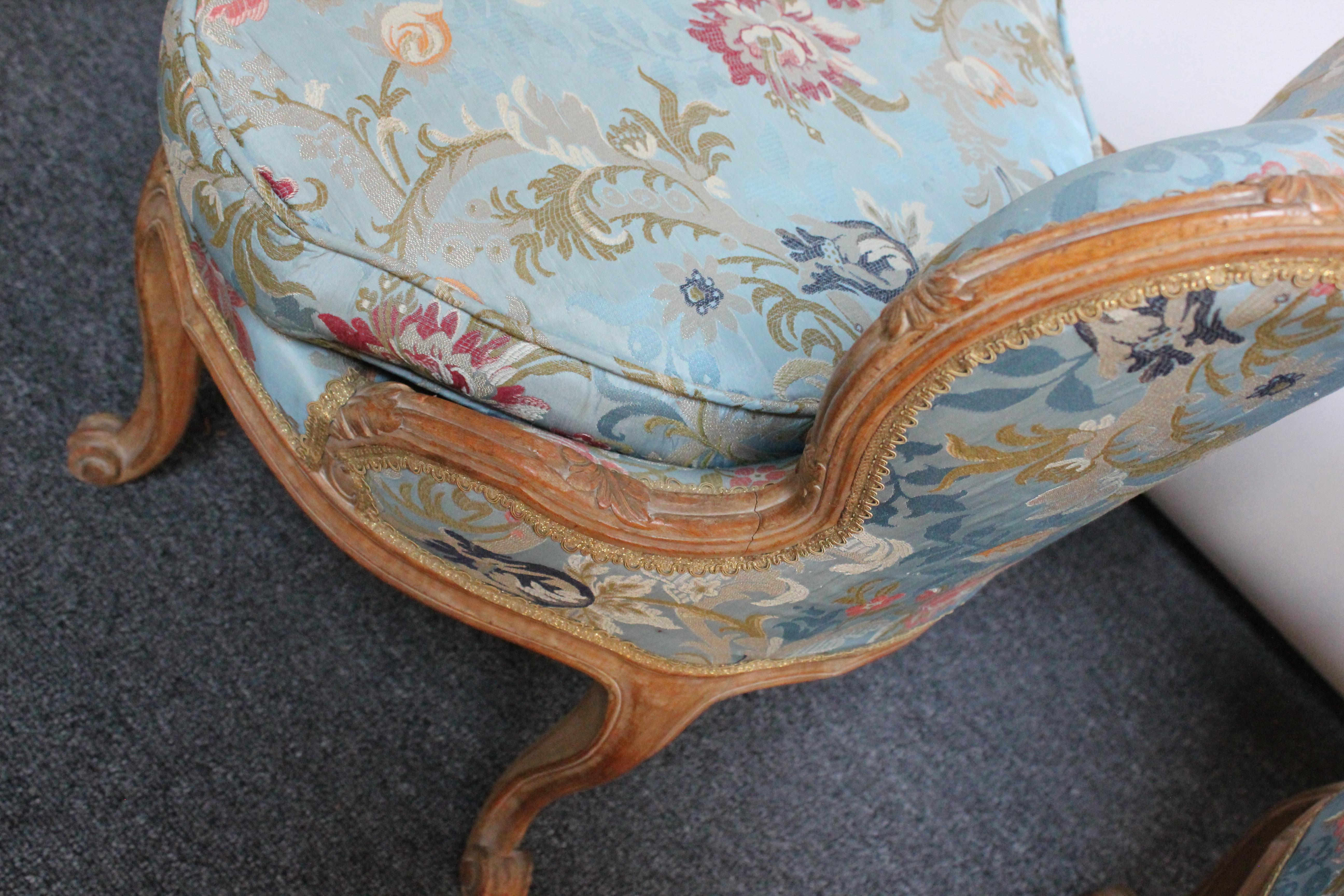 Pair of Diminutive French Louis XV Rococo Boudoir Slipper Chairs 8