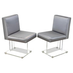 Pair of Diminutive Kagan Style Lucite Chairs 