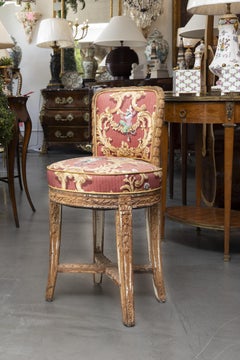 Pair of Diminutive Louis XVI-Style Painted and Carved Side Chairs
