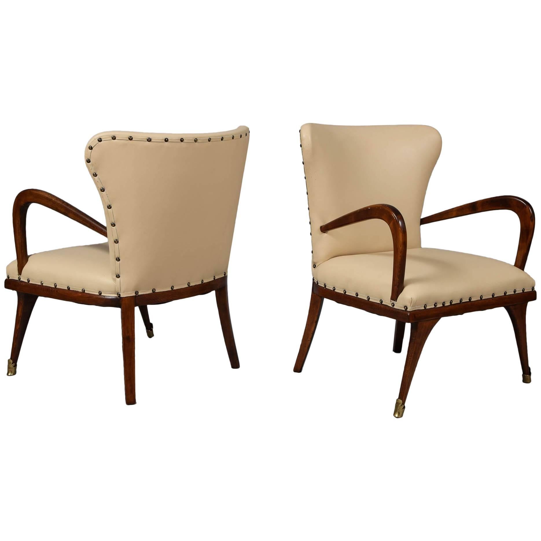 Pair of Diminutive Modernist Armchairs