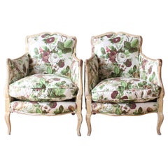 Pair of Diminutive Painted French Bergères Pair of Diminutive Painted French Bergères