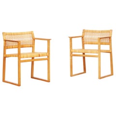 Pair of Dining Chairs/Armchairs by Børge Mogensen for Fredericia in Oak, Denmark
