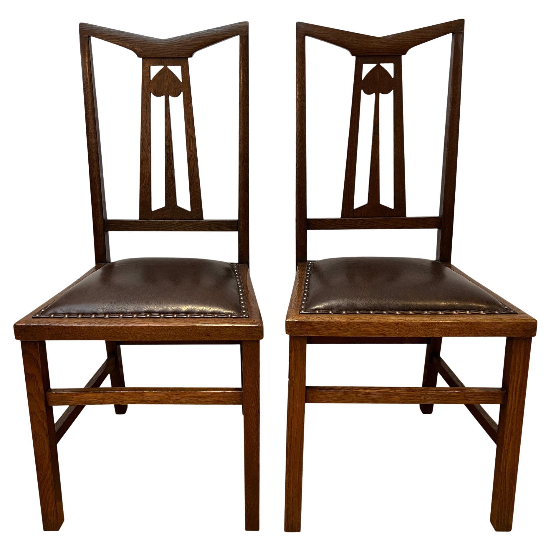 Arts and Crafts Dining Chairs at 1stDibs