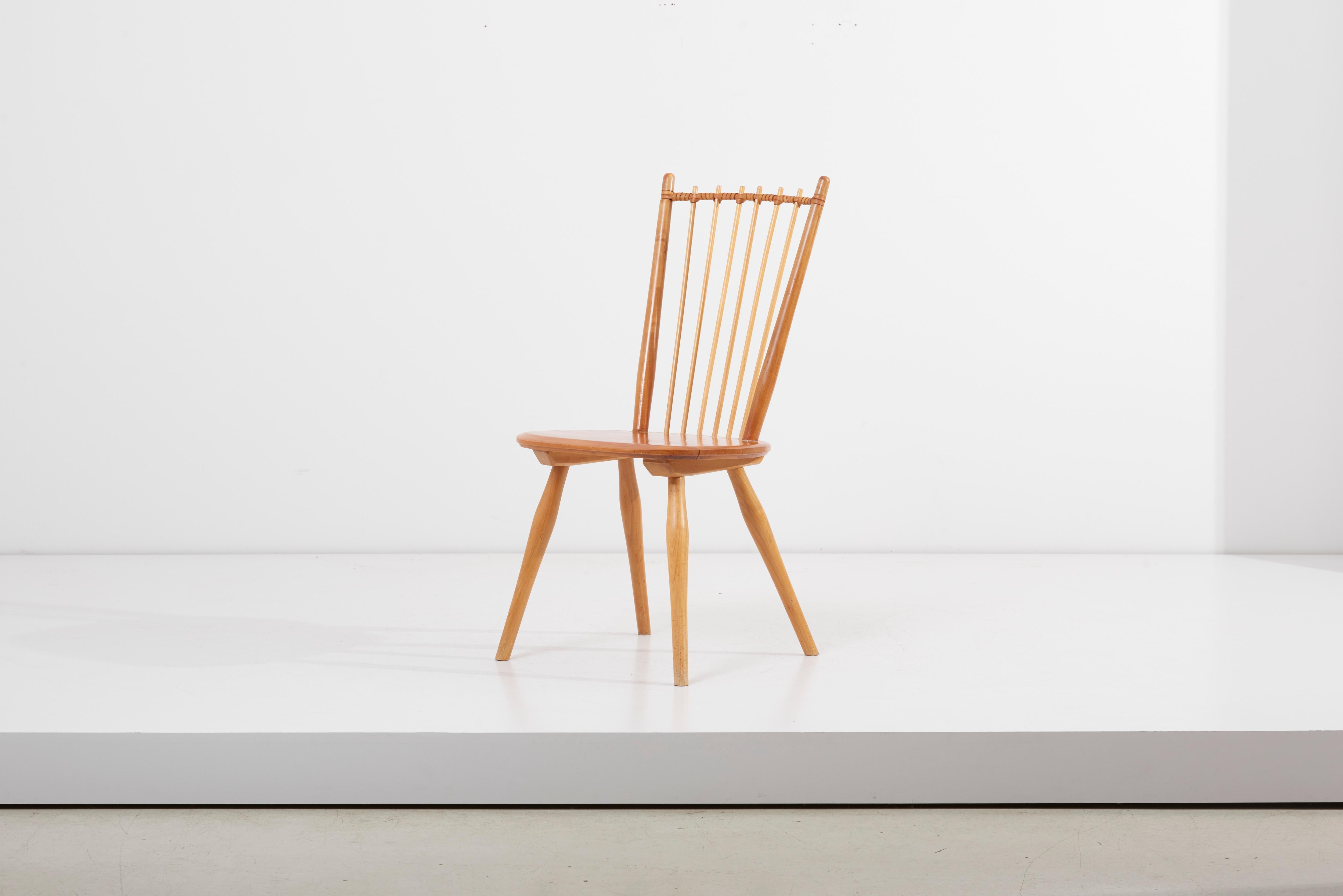 Mid-Century Modern Paire de chaises de salle à manger par Albert Haberer pour Hermann Fleiner, Allemagne, années 1950 en vente