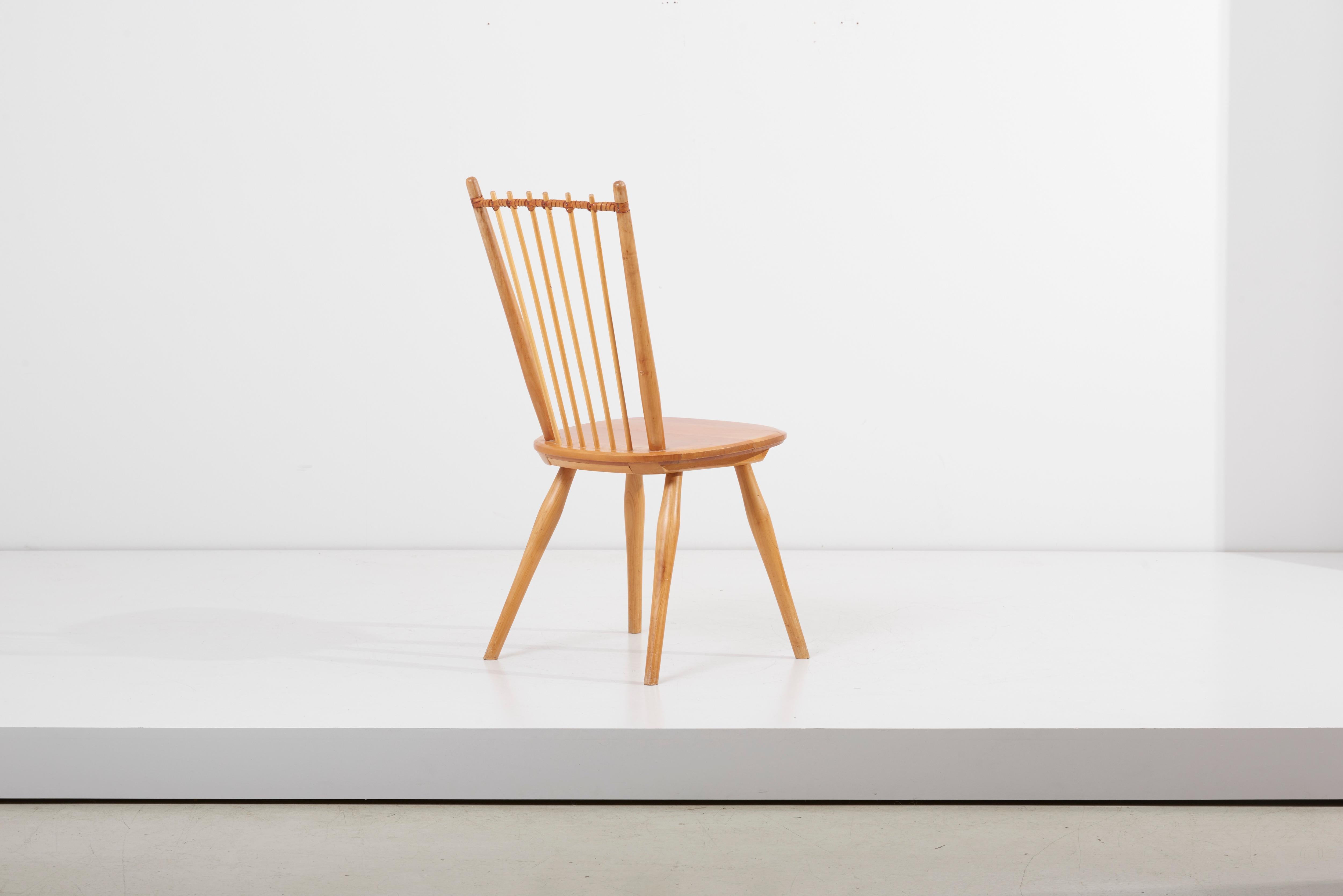20ième siècle Paire de chaises de salle à manger par Albert Haberer pour Hermann Fleiner, Allemagne, années 1950 en vente