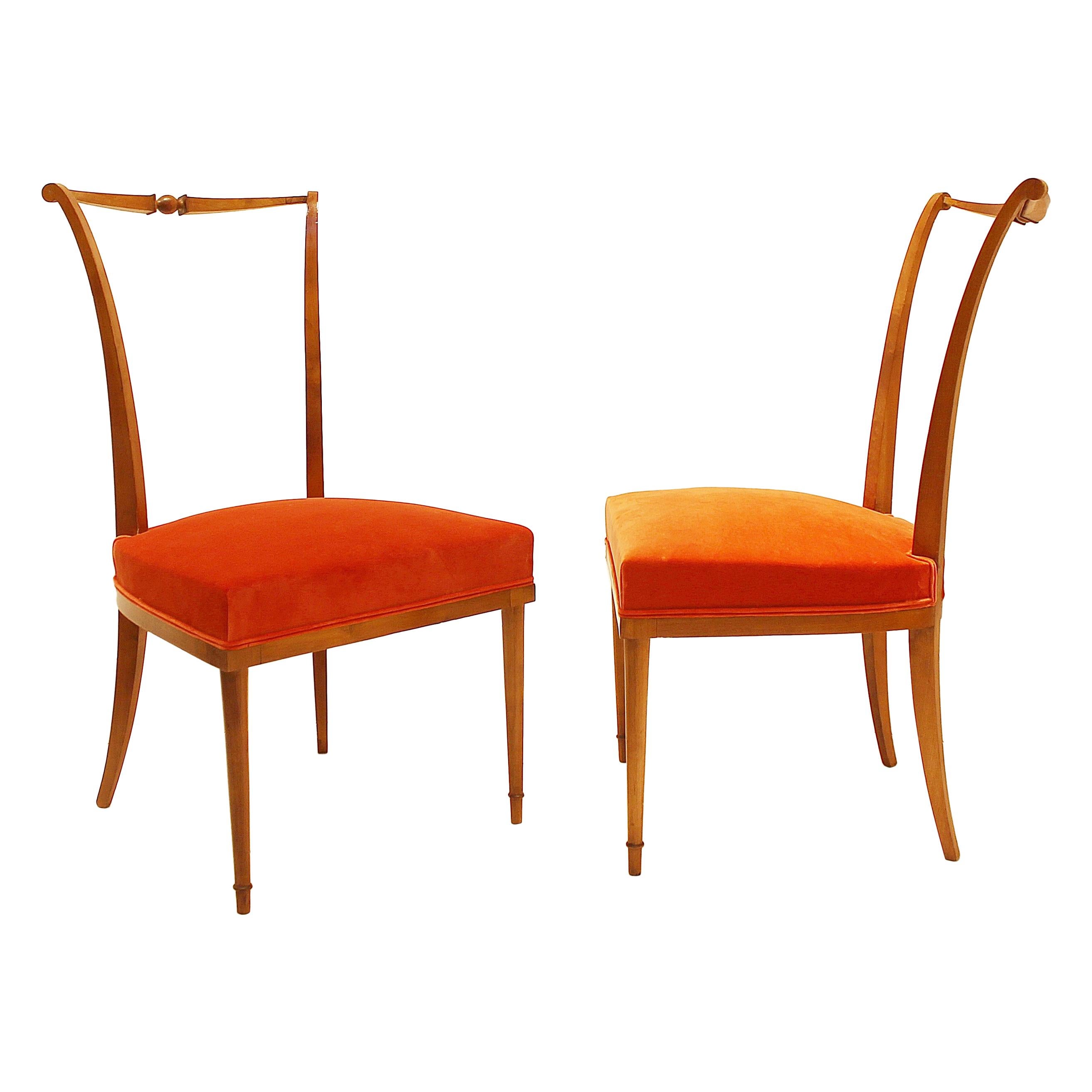 Pair of Dining Chairs by Andre Arbus, France