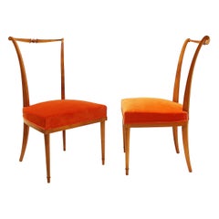 Retro Pair of Dining Chairs by Andre Arbus, France