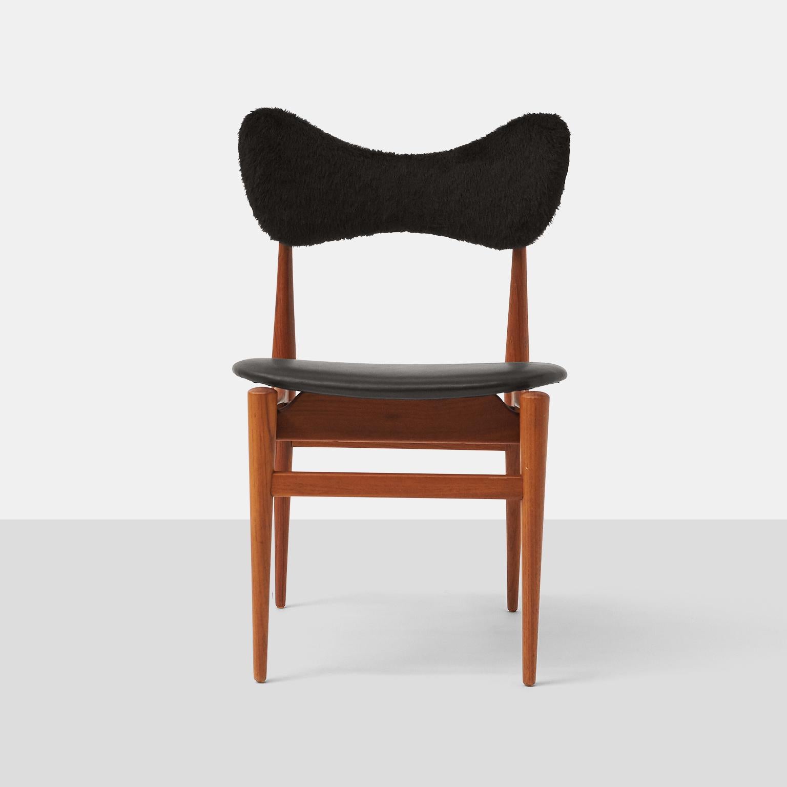 Danish Pair of Dining Chairs by Inge & Luciano Rubino