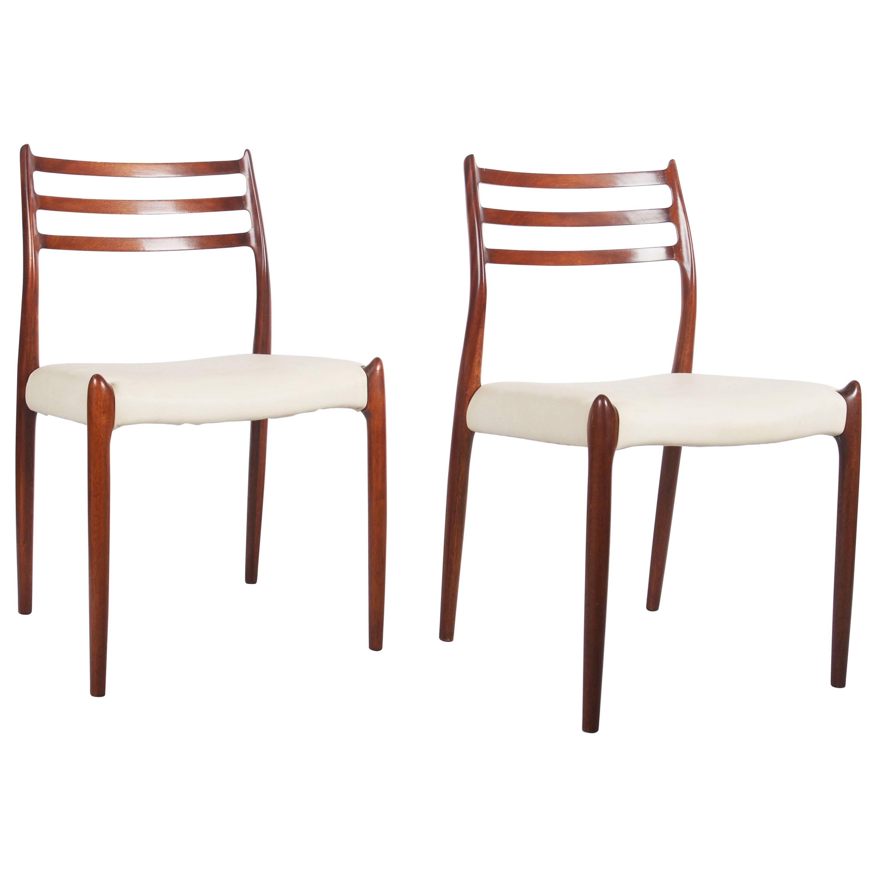 Pair of Dining Chairs by Niels Otto Møller Model 78