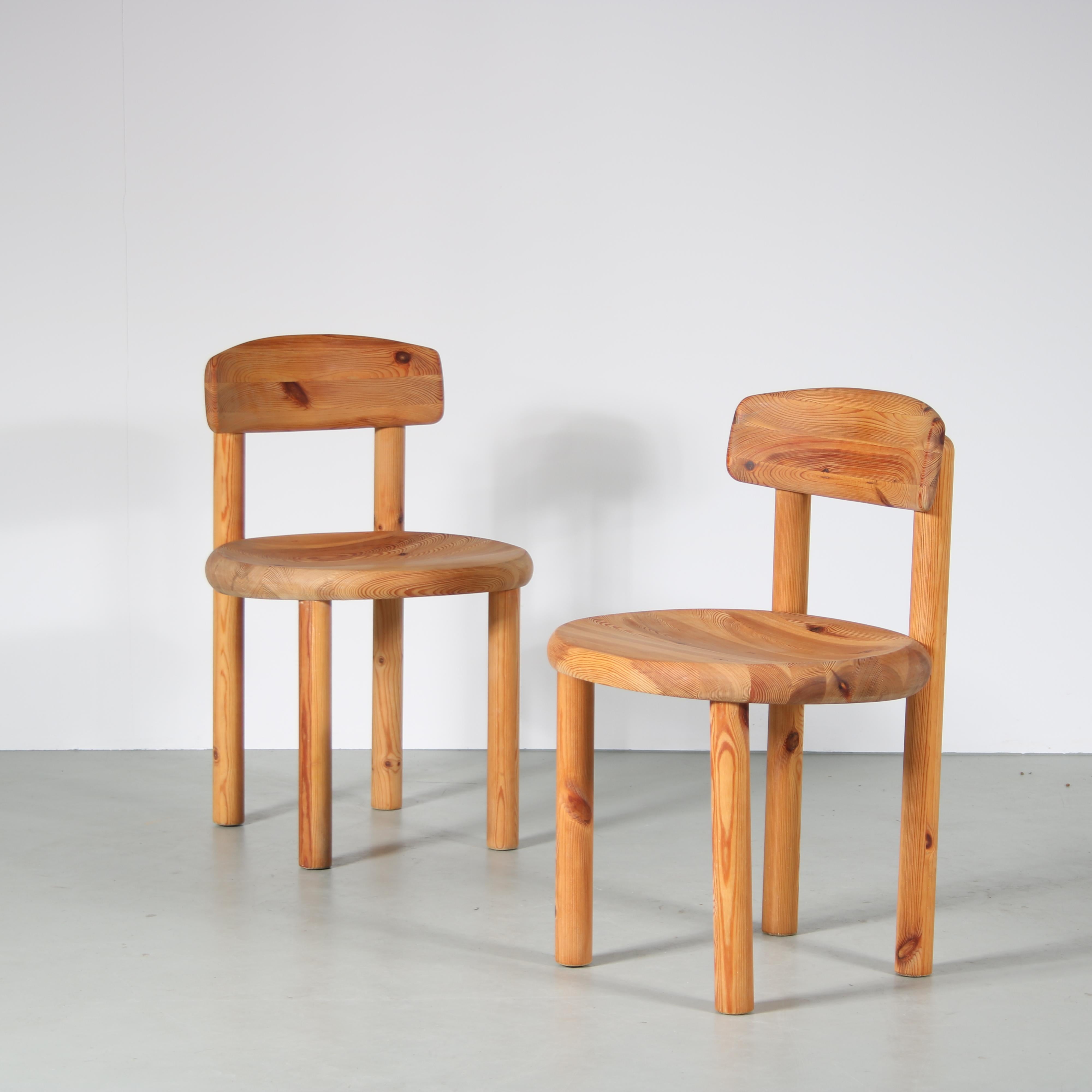 Mid-20th Century Pair of Dining Chairs by Rainer Daumiller for Hirtshals Sawmill, Denmark, 1960