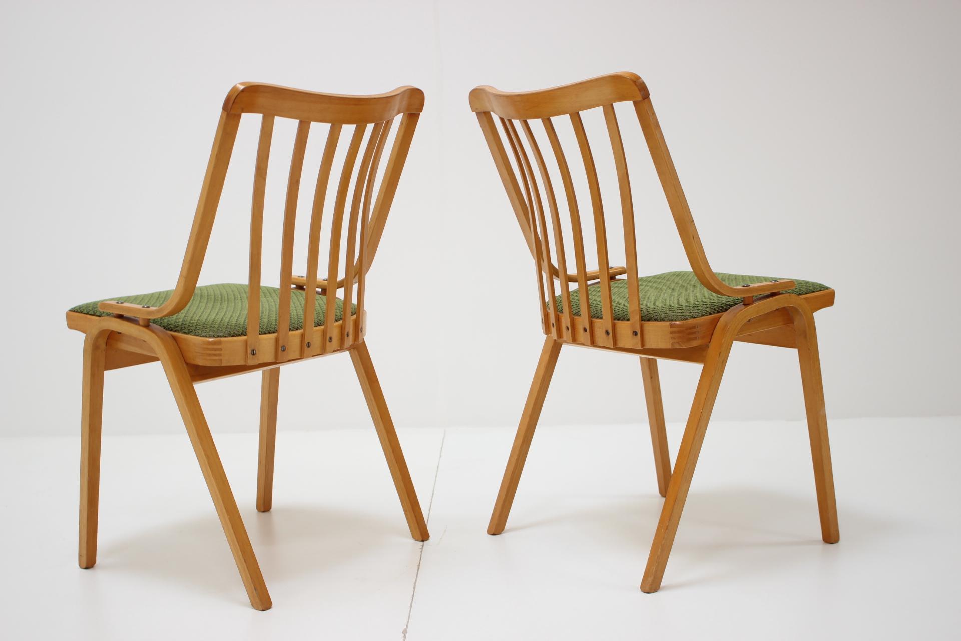Czech Pair of Dining Chairs Designed by Antonín Šuman, 1960s
