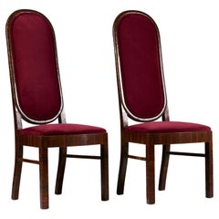Pair of dining chairs designed by Axel Einar Hjorth for Nordiska Kompaniet