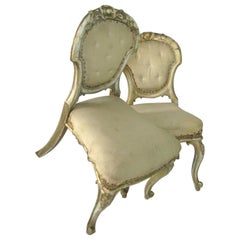 Pair of Dining Chairs, French Chairs, Gilded Chairs, Side Chairs, 19th Century
