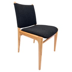 Pair of Dining Chairs in Chinaberry Finish with Black Upholstery - Cappio Line