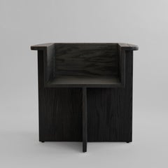 Pair of Dining Chairs in Coffee Black Oak Contemporary Design