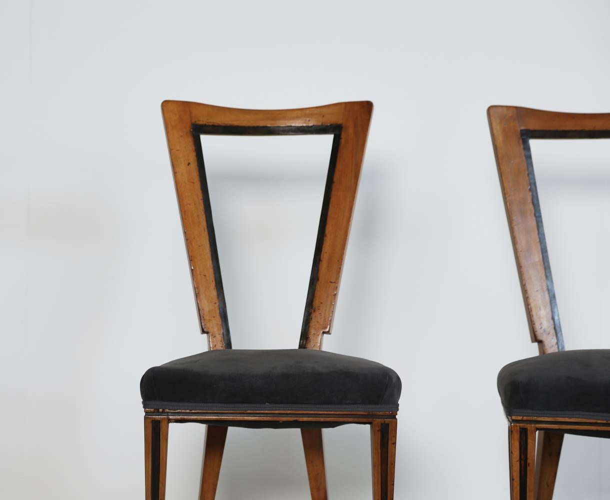 Pair of Dining Chairs, Italy, 1950s In Good Condition In LEWES, GB