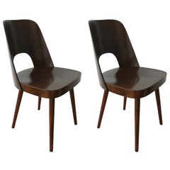 Pair of Dining Chairs n.515 by Oswald Haerdtl for TON Company