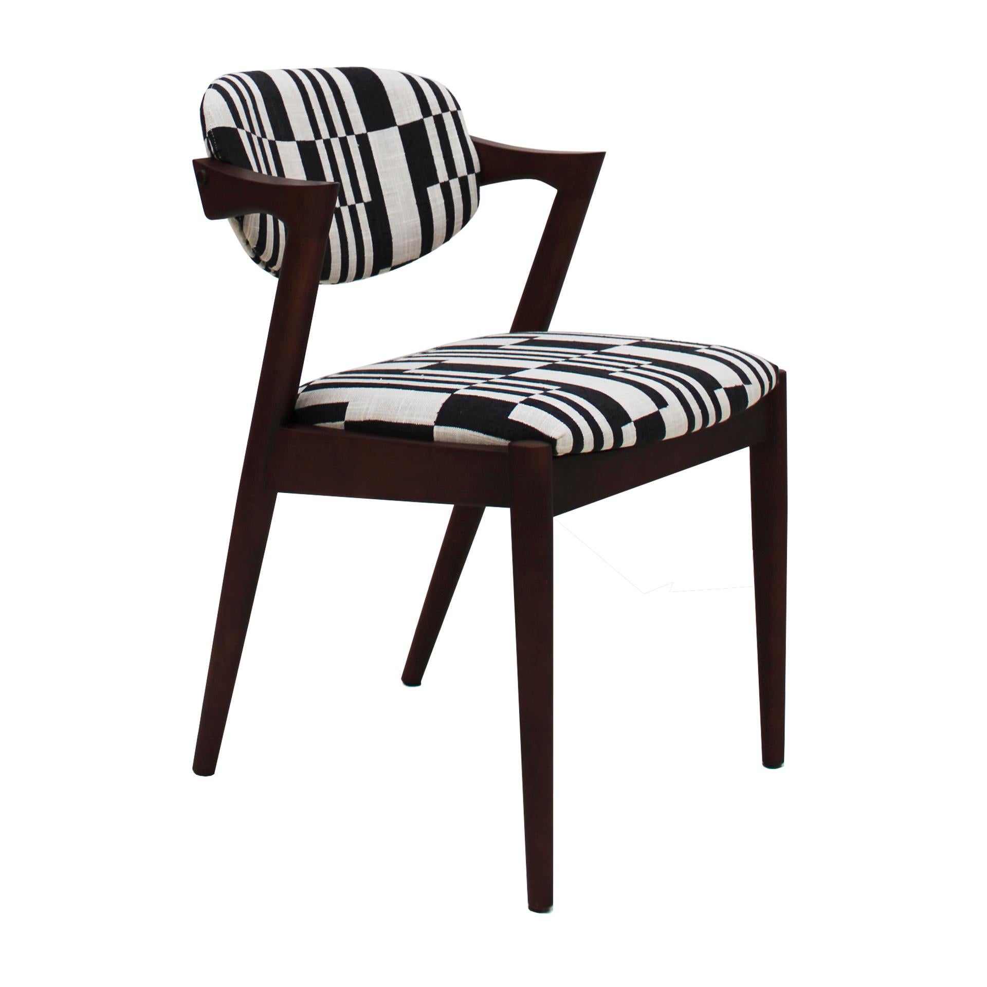 Mid-Century Modern Paire de chaises de salle à manger dans le style de Kai Kristiansen en vente
