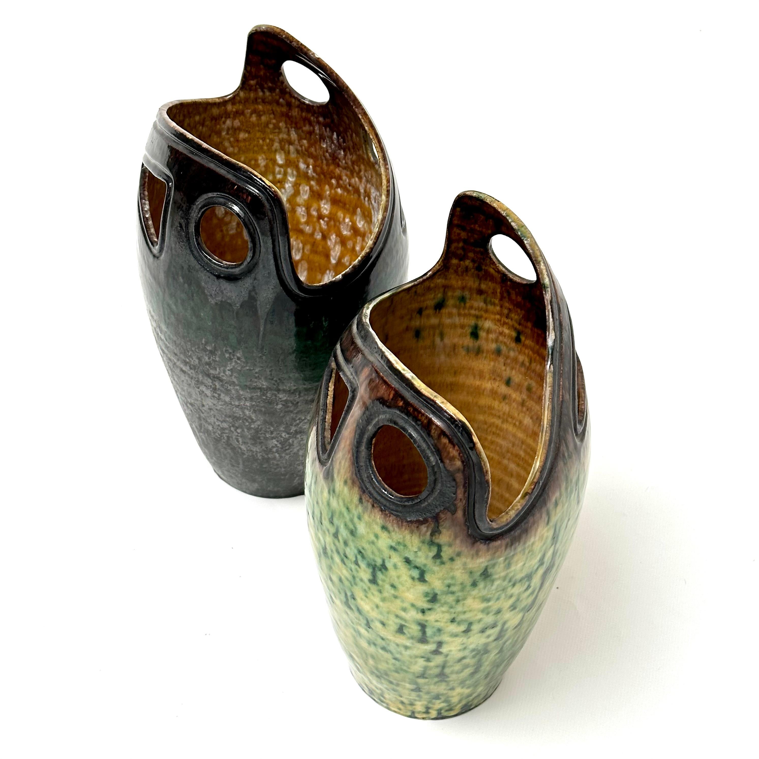 Mid-Century Modern Paire de vases Dinosaurus par Accolay, vers 1960 en vente