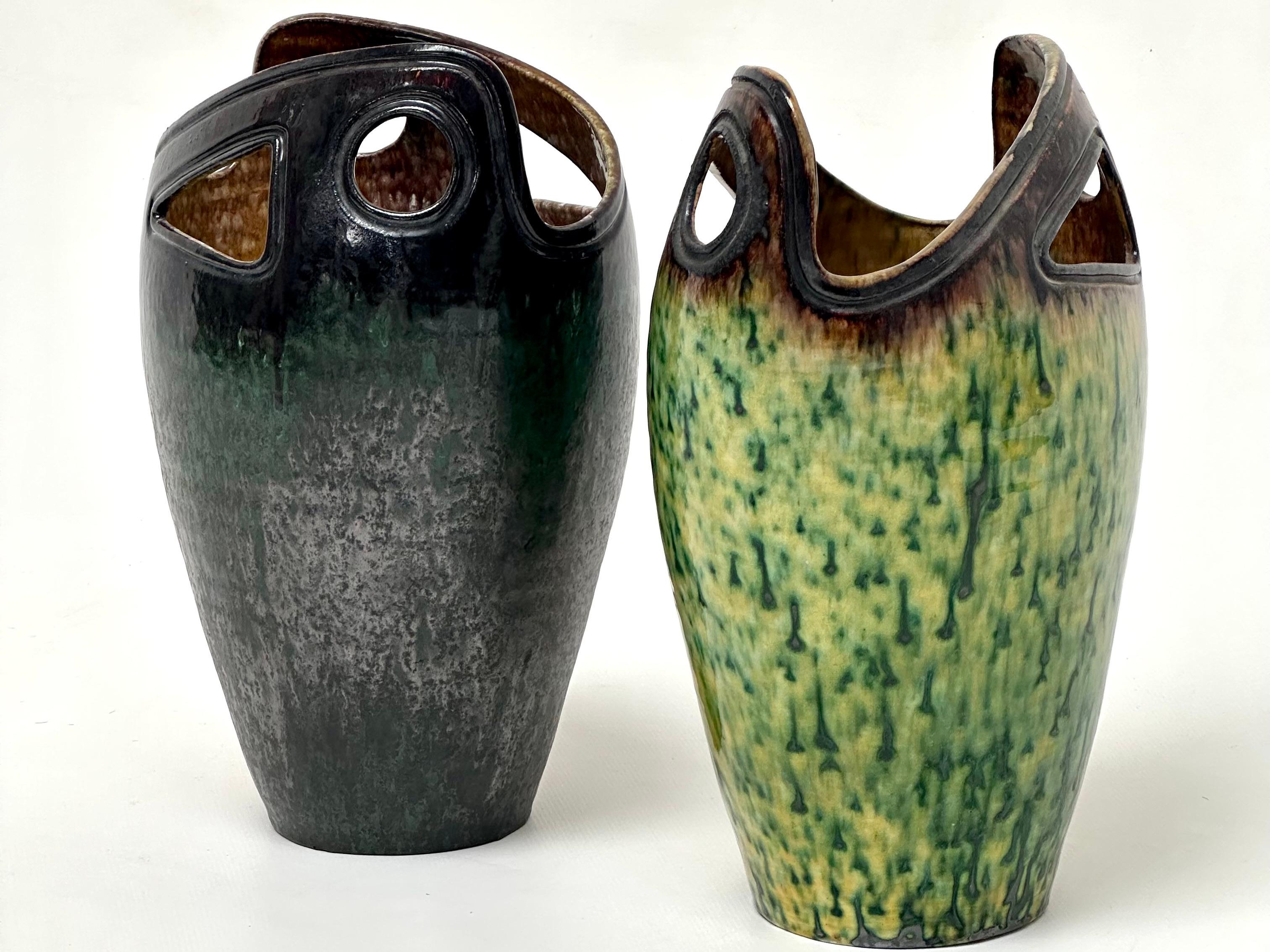 Paar Vasen „Dinosaurus“ von Accolay - ca. 1960 im Zustand „Gut“ im Angebot in St Ouen, FR