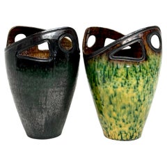 Paar Vasen „Dinosaurus“ von Accolay - ca. 1960