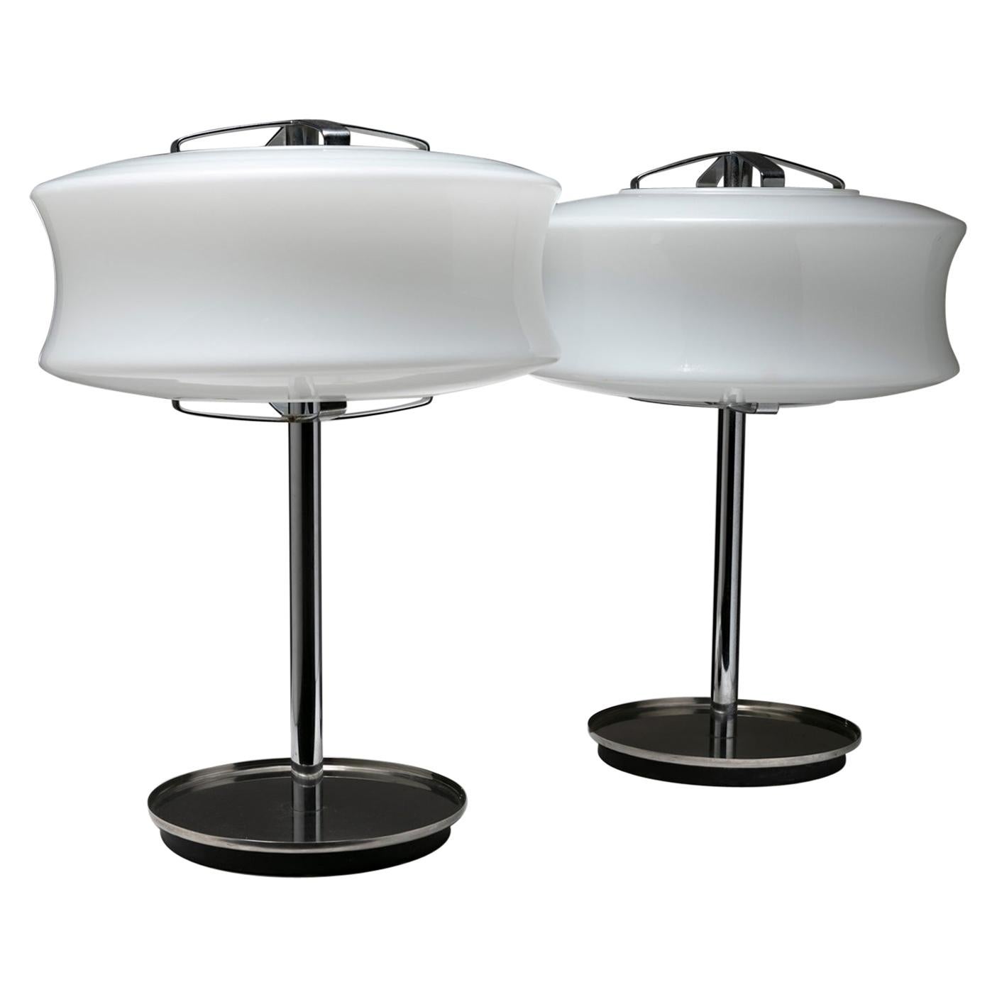 Pair of "Directional" Table Lamps by Gaetano Scolari for Ecolight