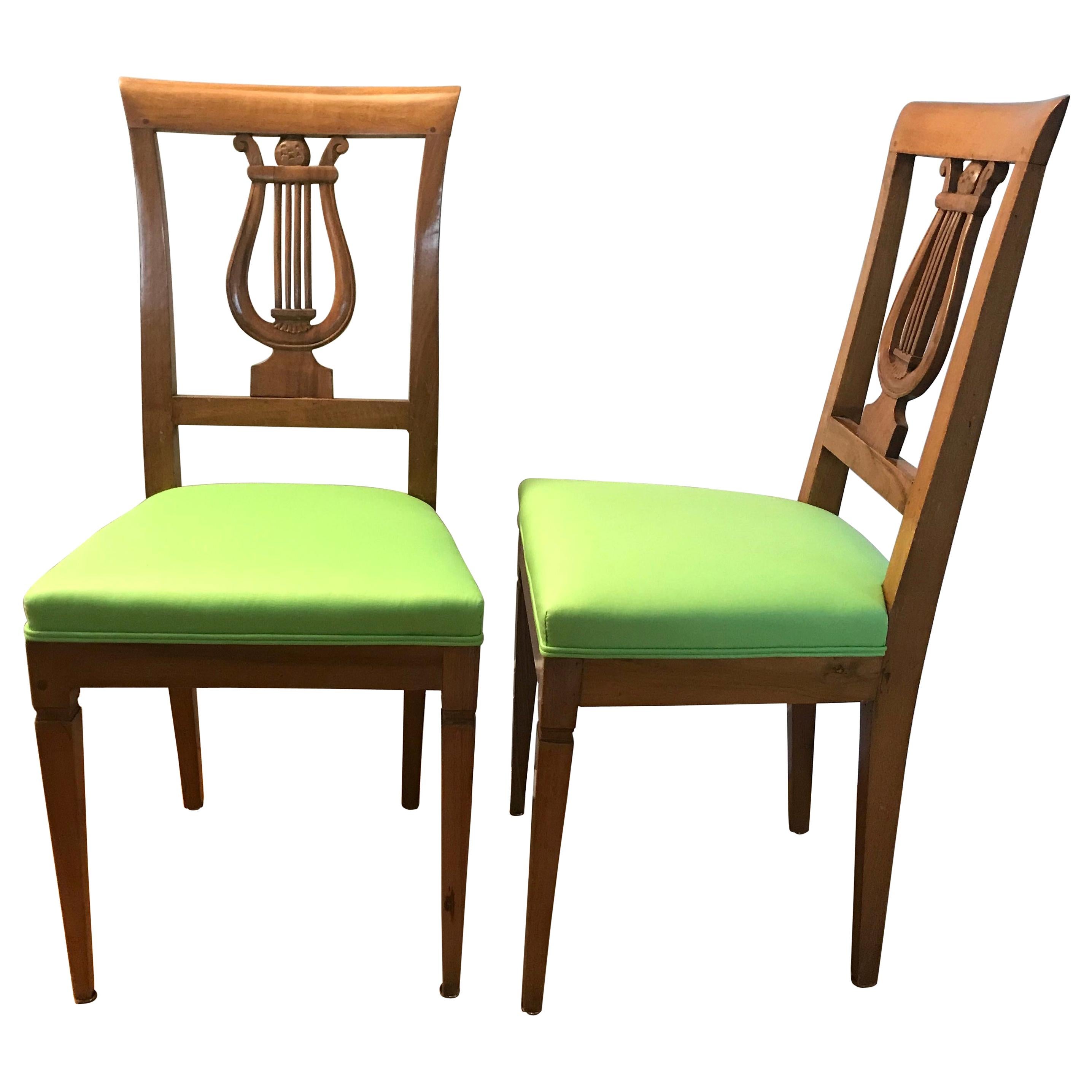 Paar Directoire-Stühle, West-Frankreich, Frankreich, 1810-1820