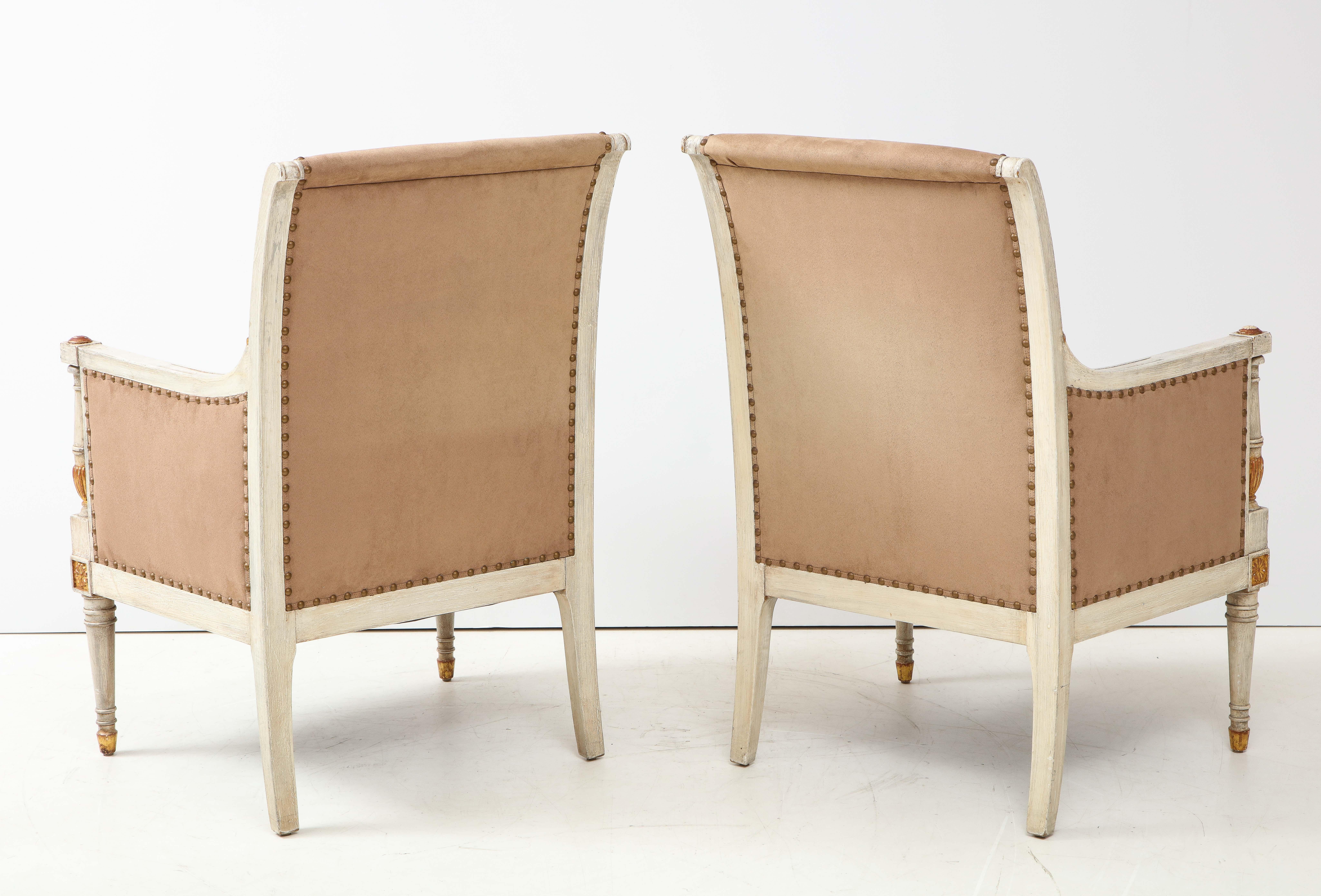 Pair of Directoire Style Bergère Chairs 6