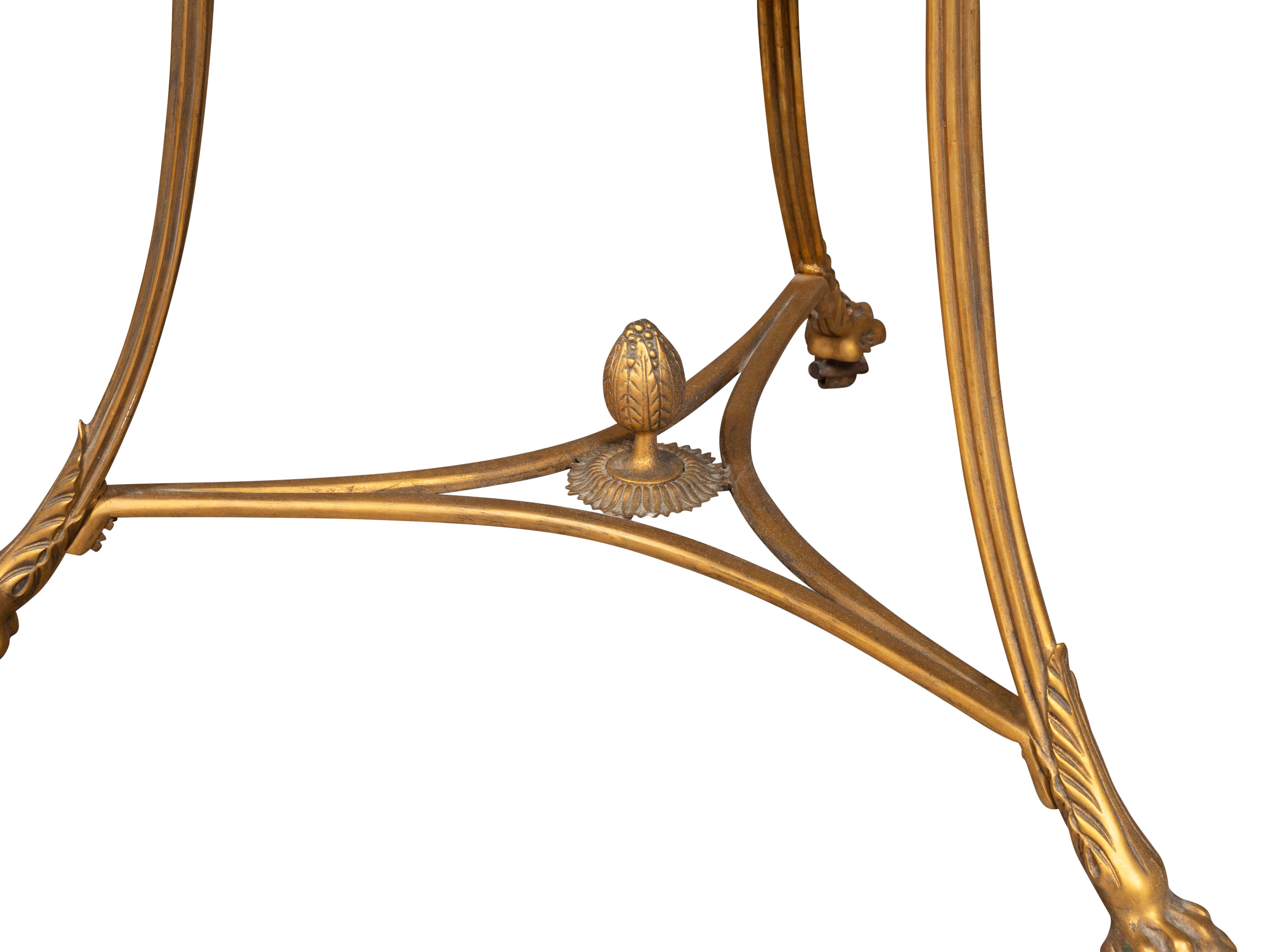 Coppia di tavoli gueridon in bronzo e granito in stile Directoire in vendita 5