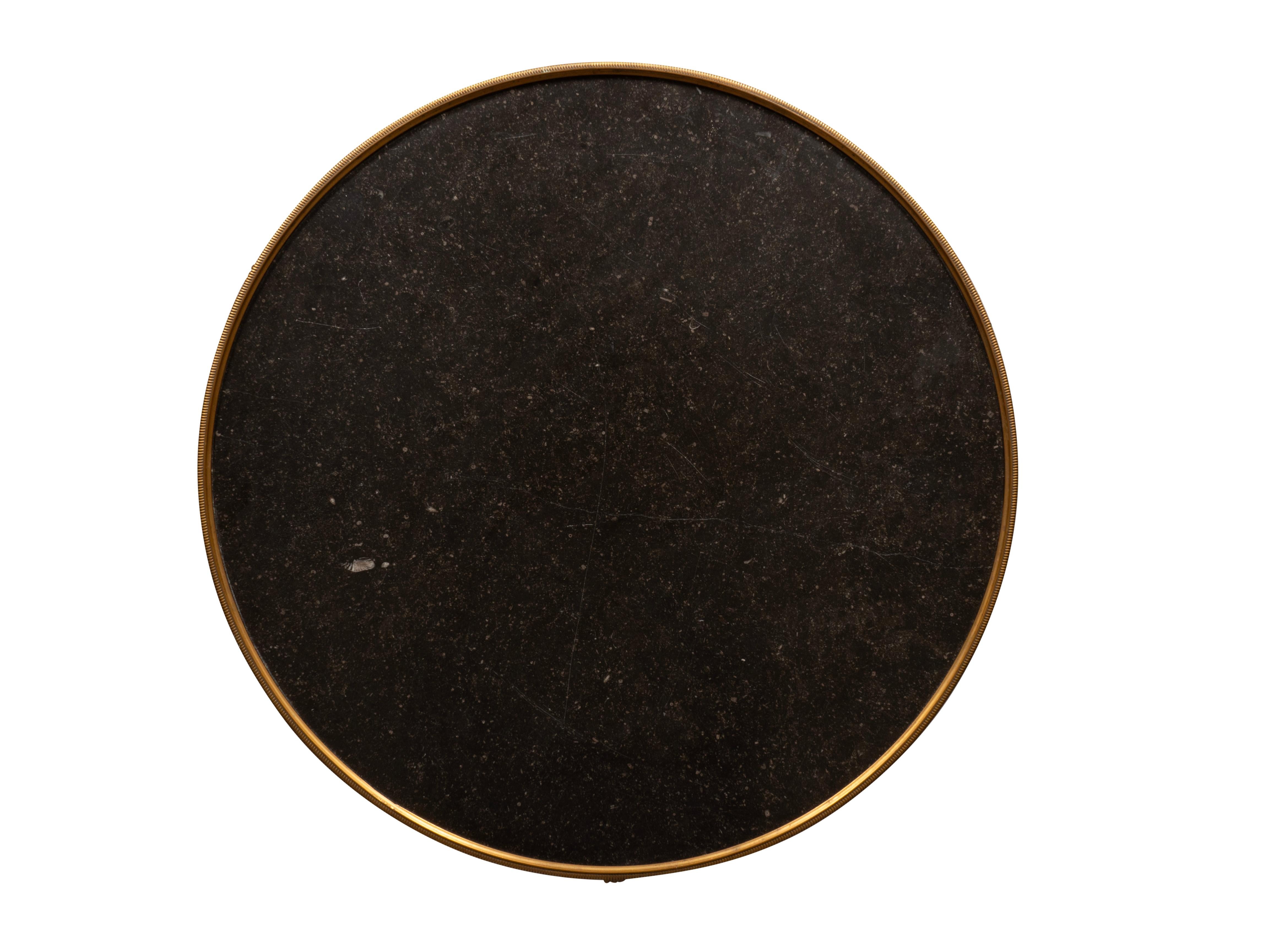Coppia di tavoli gueridon in bronzo e granito in stile Directoire in vendita 2
