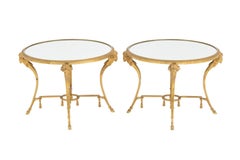 Pair of Directoire Style End Tables in Gilt Bronze, circa 1940