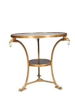 Pair Of Directoire Style Gilt Bronze Gueridon