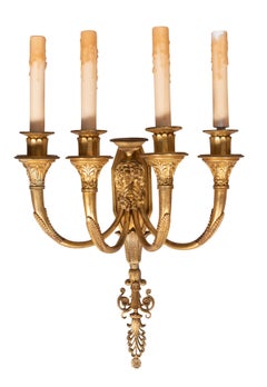 Coppia di appliques in bronzo dorato in stile Direttorio