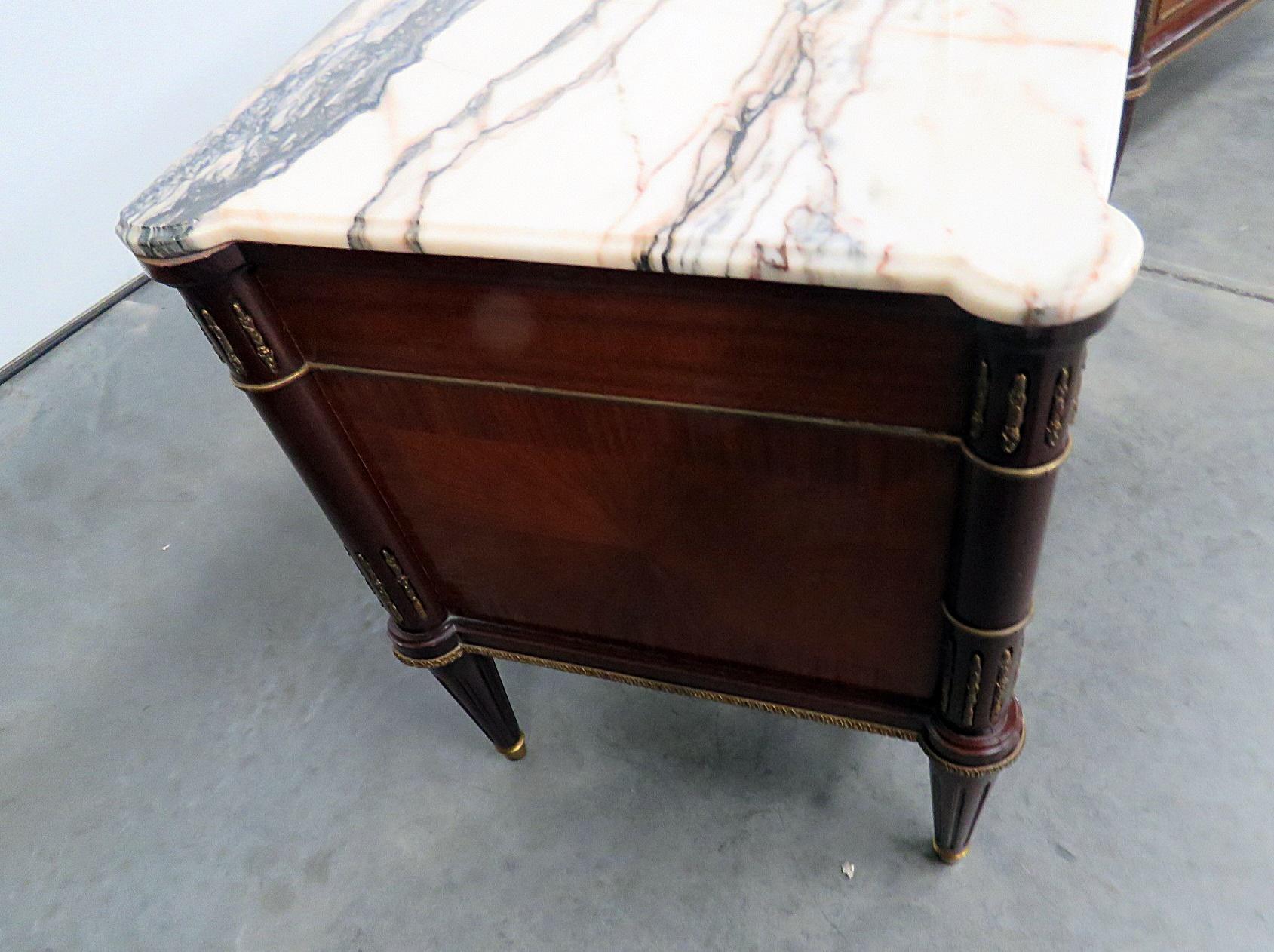 Pair of Directoire Style Marble-Top Commodes 1